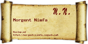 Morgent Nimfa névjegykártya